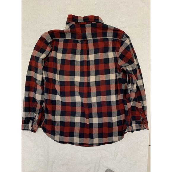 Jachs Flannel Buffalo Plaid Americana Red Long Sleeve Thick 100% Cotton Workwear - Picture 7 of 9